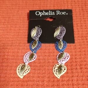 ✨ Ophelia Roe Multi-Colored Leaf Dangle Earrings ✨